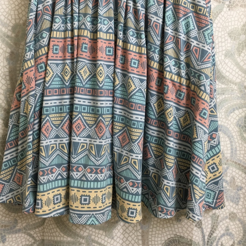 LulaRoe Pastel Aztec Madison Skirt